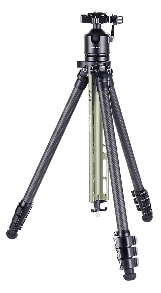 AOKA Stativ TS-194C Carbon + DH-36 Kopf, grün